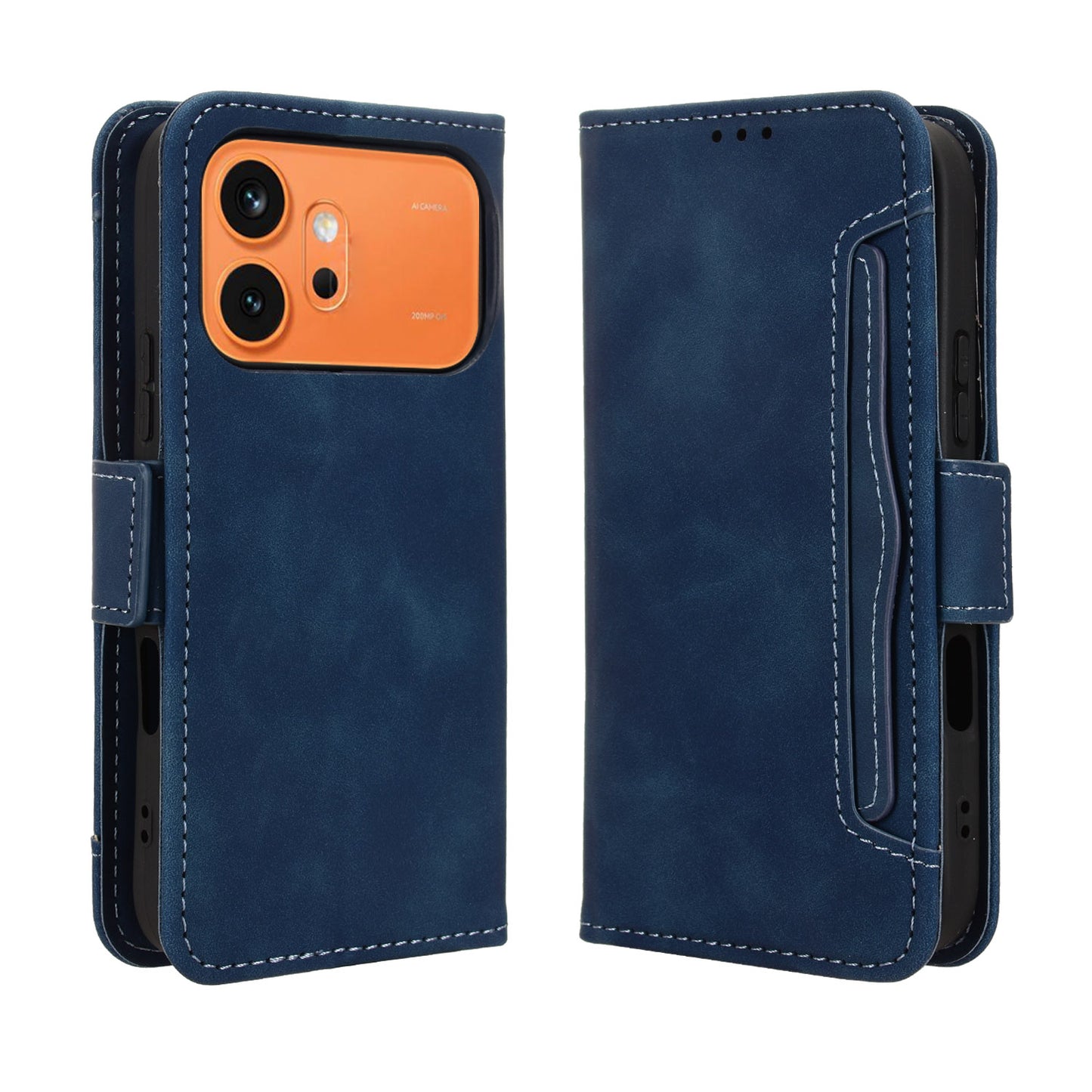 For Honor 600 5G / Honor 600 Pro 5G Leather Case Phone Wallet Cover with Multiple Card Slots