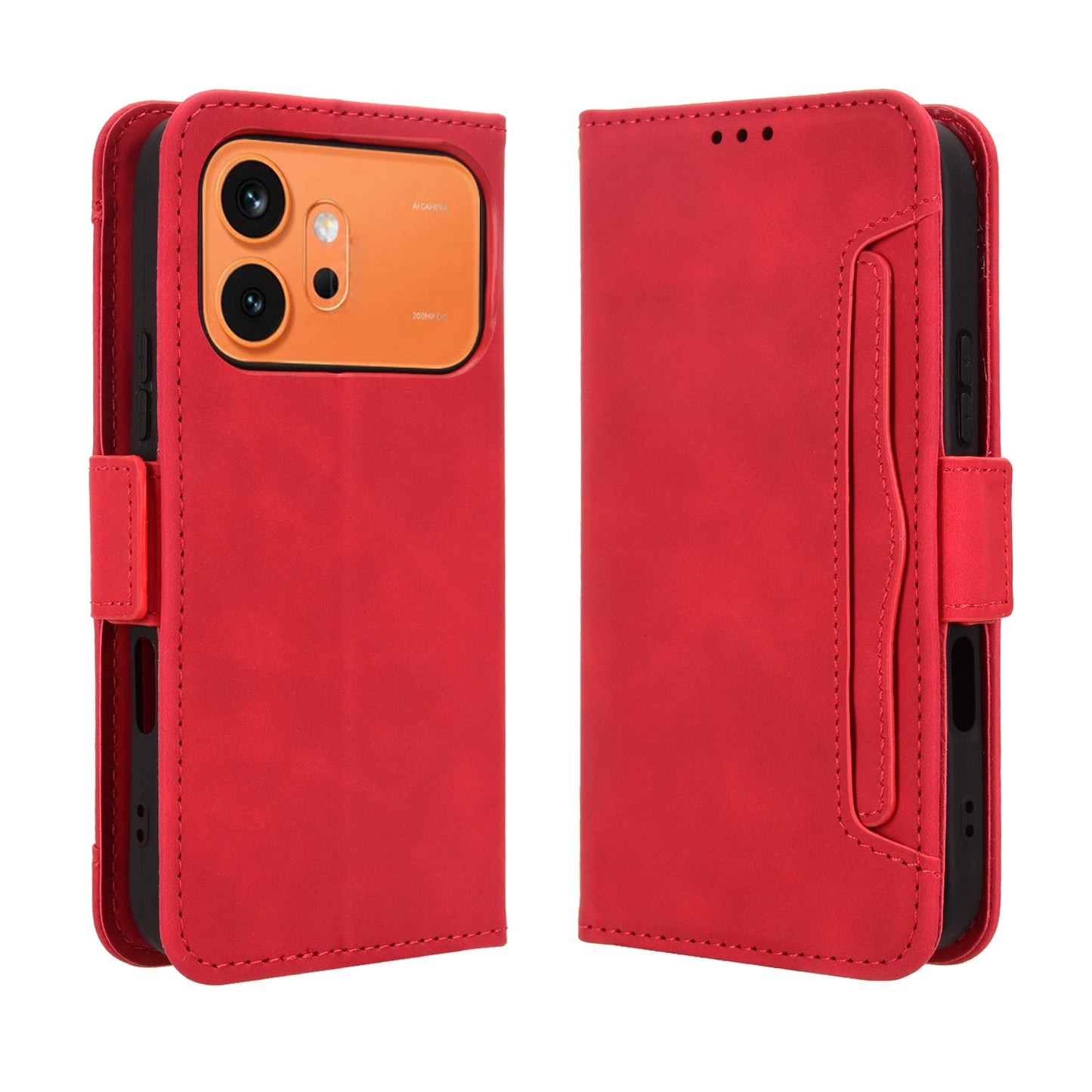 For Honor 600 5G / Honor 600 Pro 5G Leather Case Phone Wallet Cover with Multiple Card Slots