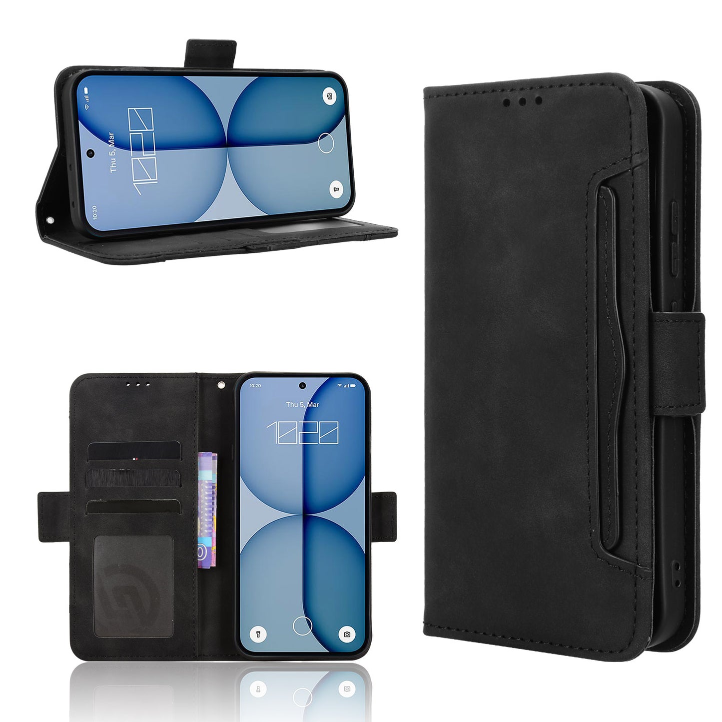For Nothing Phone (4a) Leather Case Phone Wallet Cover with Multiple Card Slots