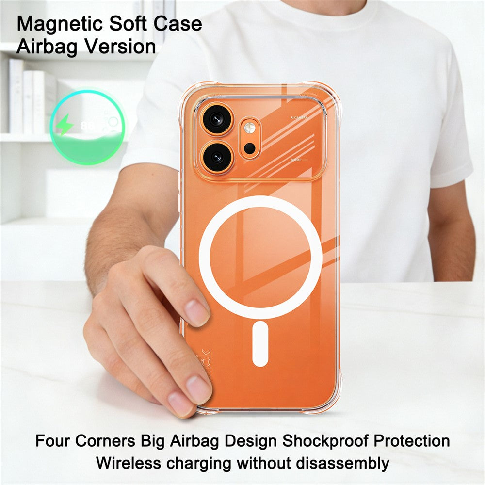 IMAK for Honor 600 5G Magnetic Case Airbag Shockproof Protection TPU Phone Cover