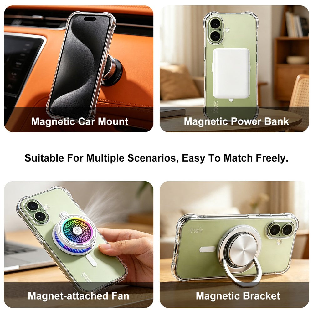 IMAK for Honor 600 5G Magnetic Case Airbag Shockproof Protection TPU Phone Cover