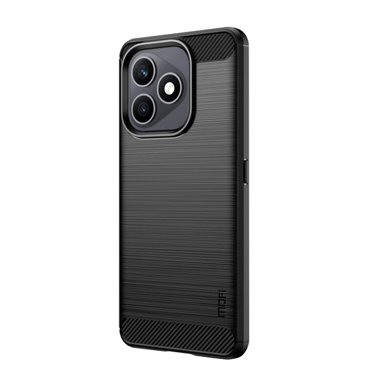 Honor X8d 4G Handyhülle – Mofi Rückseite mit gebürsteter Textur, weiches TPU-Gehäuse aus Kohlefaser