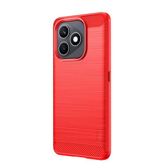 Honor X8d 4G Handyhülle – Mofi Rückseite mit gebürsteter Textur, weiches TPU-Gehäuse aus Kohlefaser