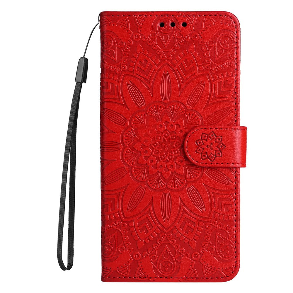 For Xiaomi Redmi Note 12 Pro 5G  / Note 12 Pro Speed 5G / Poco X5 Pro 5G  PU Leather Sunflower Imprinted Phone Case Magnetic Closure Stand Flip Cover with Wrist Strap