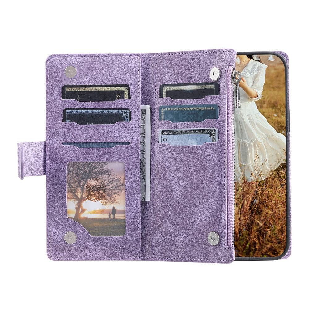 For Google Pixel 11 Pro XL Wallet Case Rhombus Stitching Line PU Leather Phone Cover with Wrist Strap