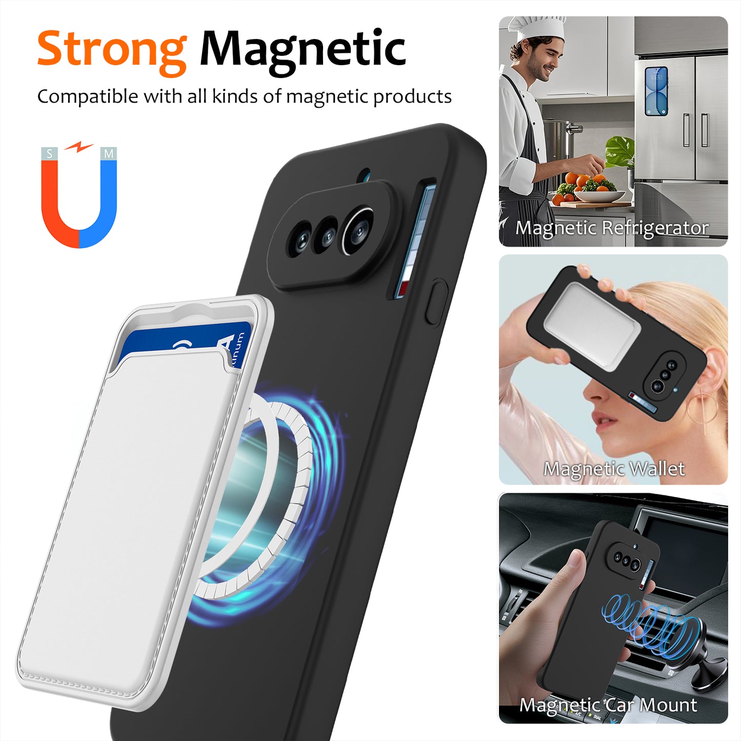 Nothing Phone (4a) Magnetische Handyhülle – Schutzhülle aus stoßfestem Flüssigsilikon