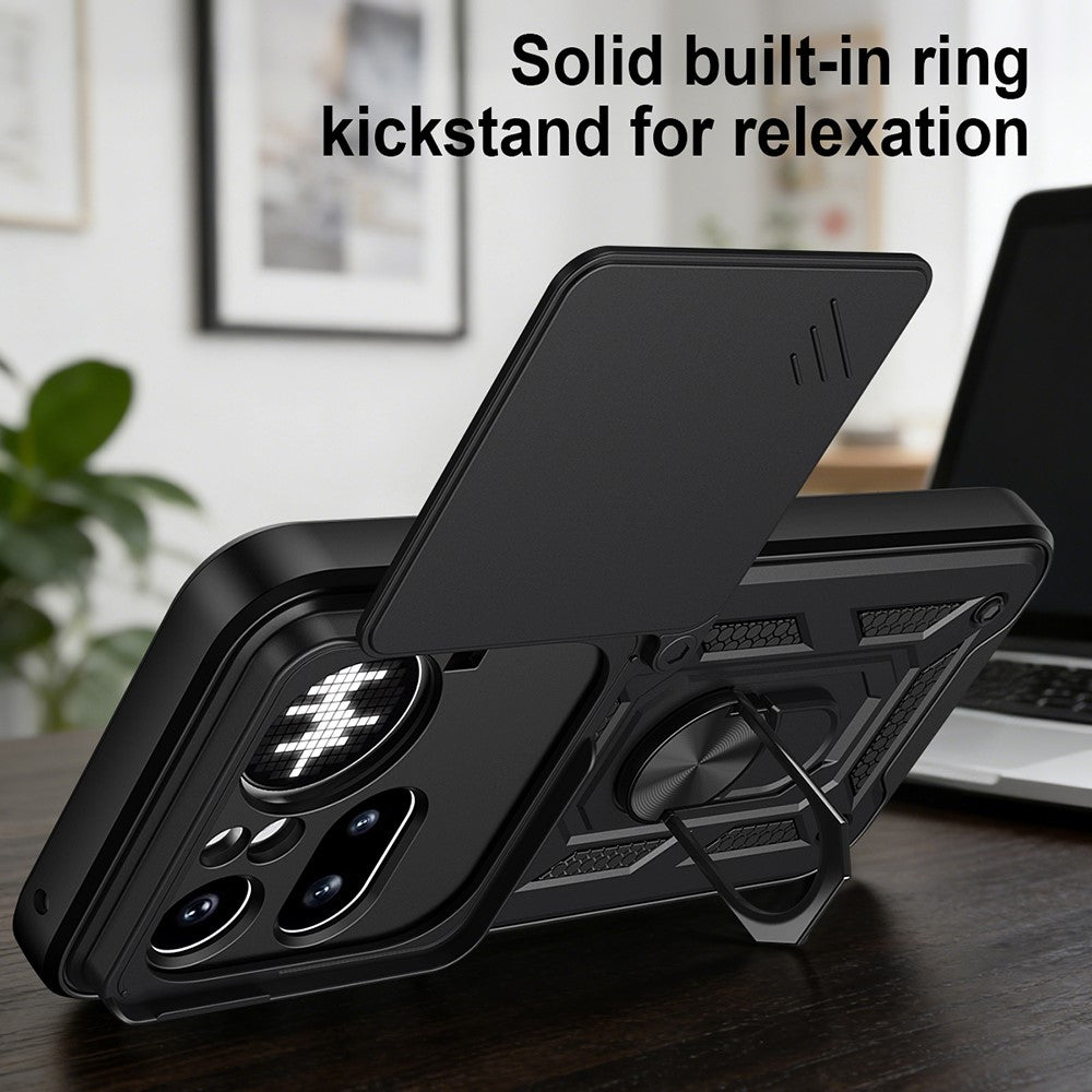 For Nothing Phone (4a) Pro Case with Slide Camera Lid PC + TPU Kickstand Phone Cover