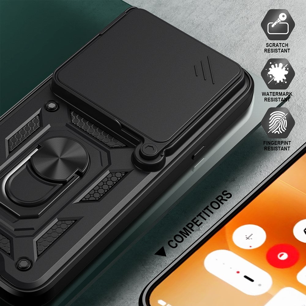 For Nothing Phone (4a) Pro Case with Slide Camera Lid PC + TPU Kickstand Phone Cover