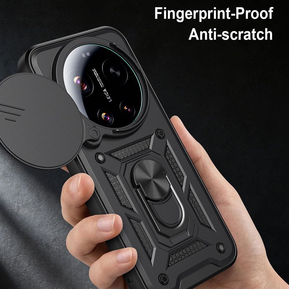 For Xiaomi 17 Ultra 5G Case with Slide Camera Lid PC + TPU Kickstand Phone Cover