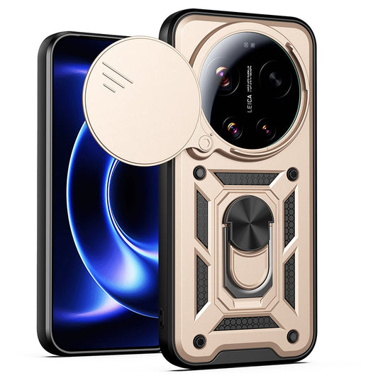 Xiaomi 17 Ultra 5G Handyhülle – Gehäuse mit verschiebbarem Kameradeckel aus PC + TPU-Kickstand