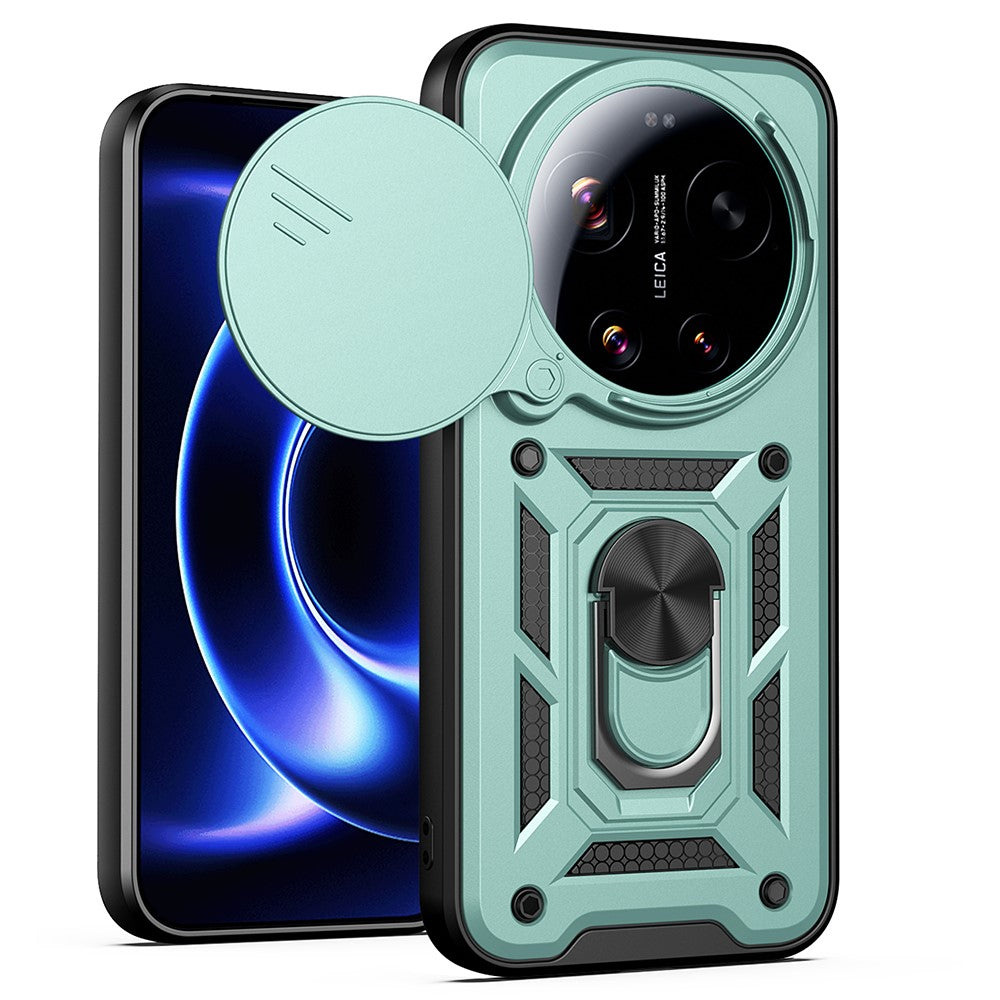 For Xiaomi 17 Ultra 5G Case with Slide Camera Lid PC + TPU Kickstand Phone Cover