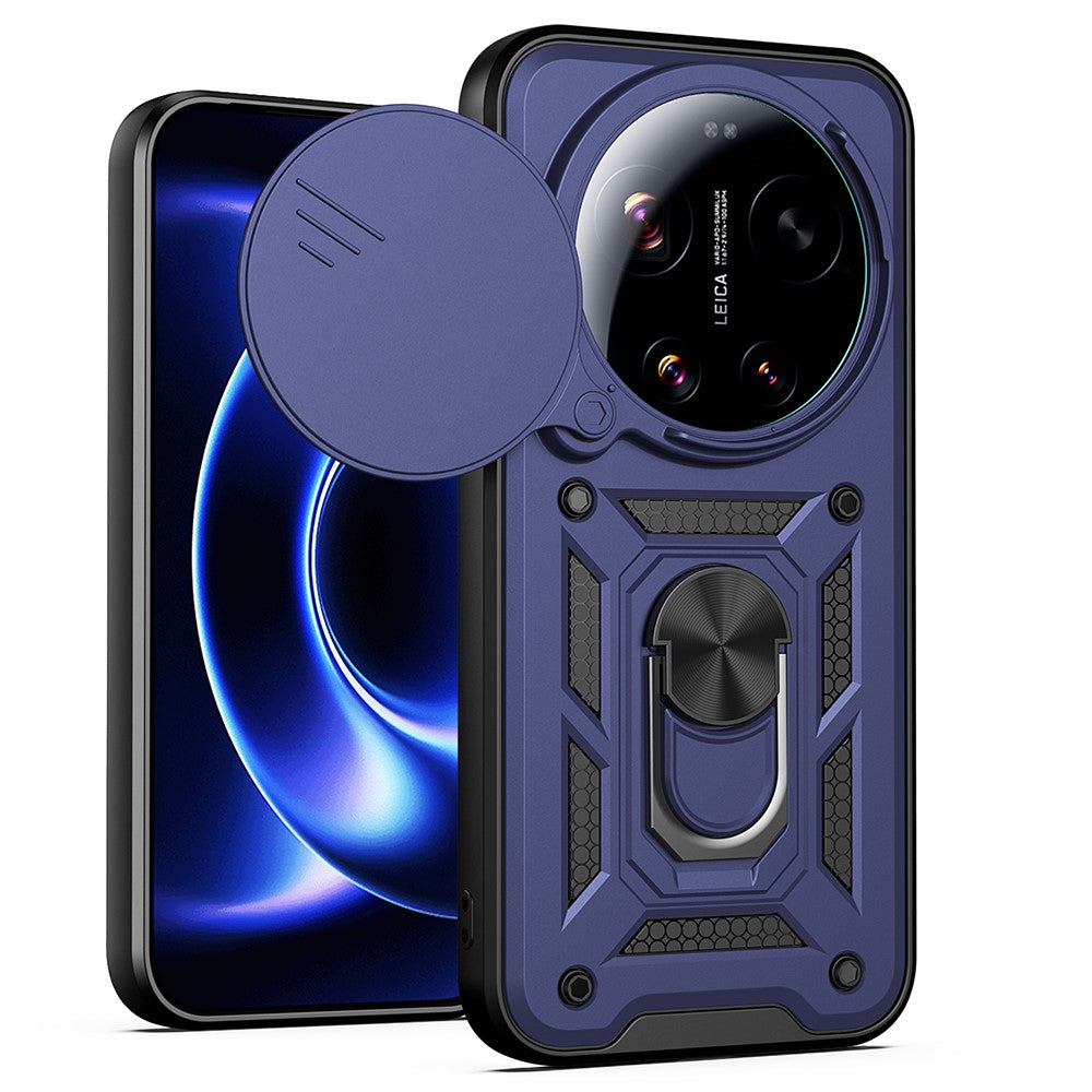 For Xiaomi 17 Ultra 5G Case with Slide Camera Lid PC + TPU Kickstand Phone Cover