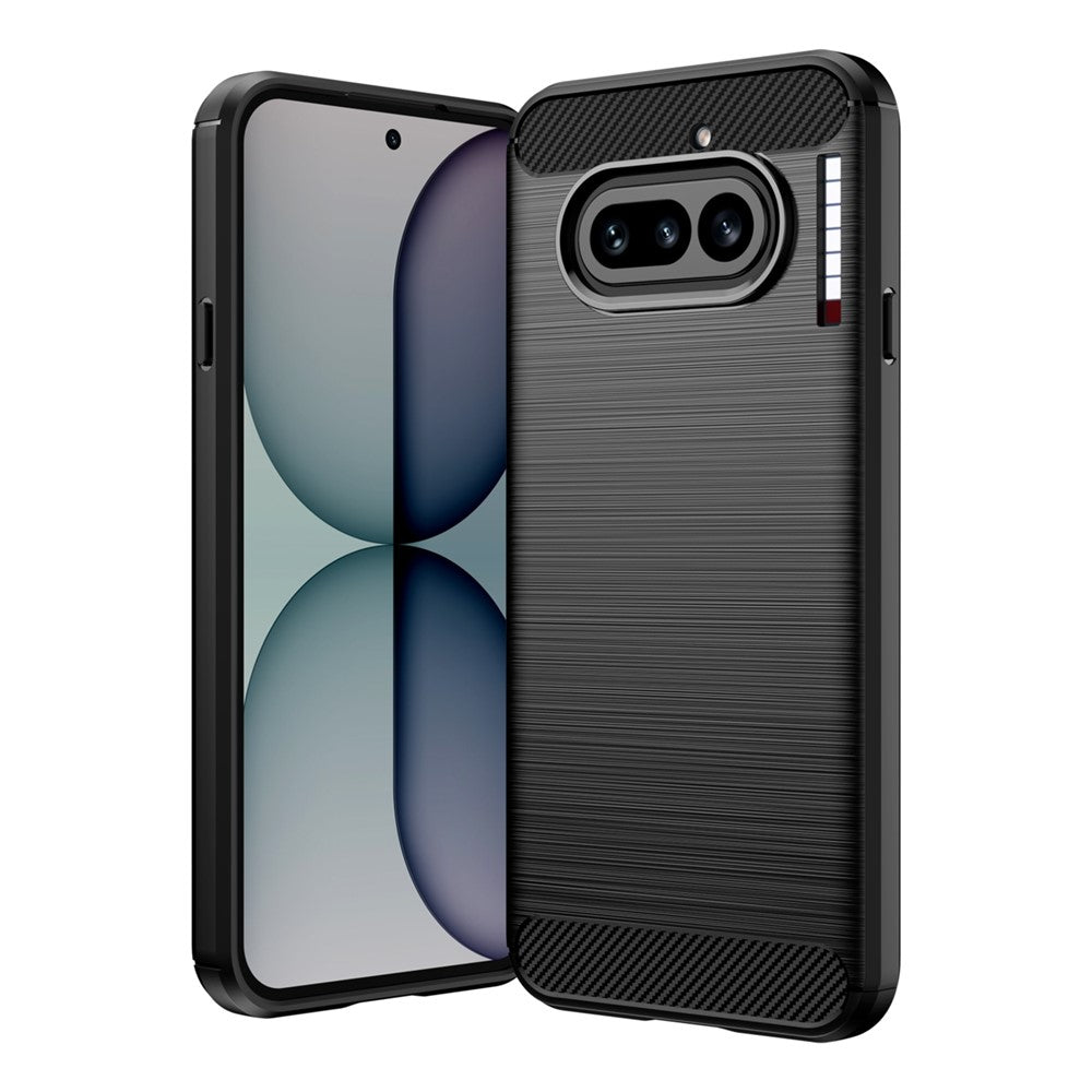 For Nothing Phone (4a) TPU Case Protective Phone Cover Carbon Fiber Texture Brushed