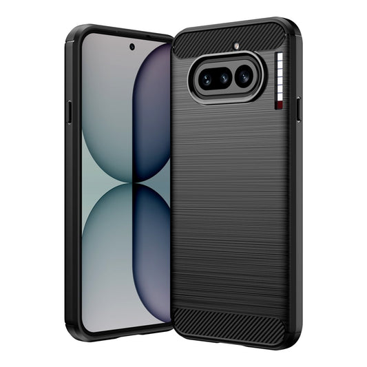 For Nothing Phone (4a) TPU Case Protective Phone Cover Carbon Fiber Texture Brushed