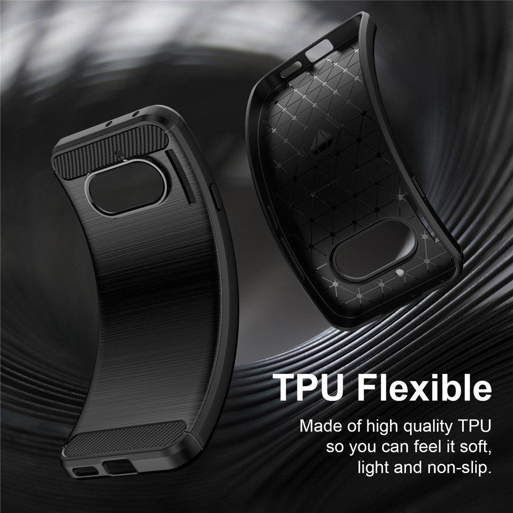 For Nothing Phone (4a) TPU Case Protective Phone Cover Carbon Fiber Texture Brushed