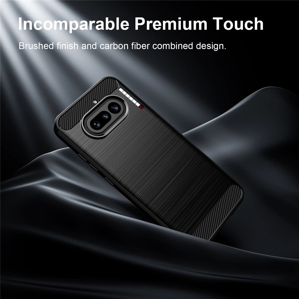 For Nothing Phone (4a) TPU Case Protective Phone Cover Carbon Fiber Texture Brushed