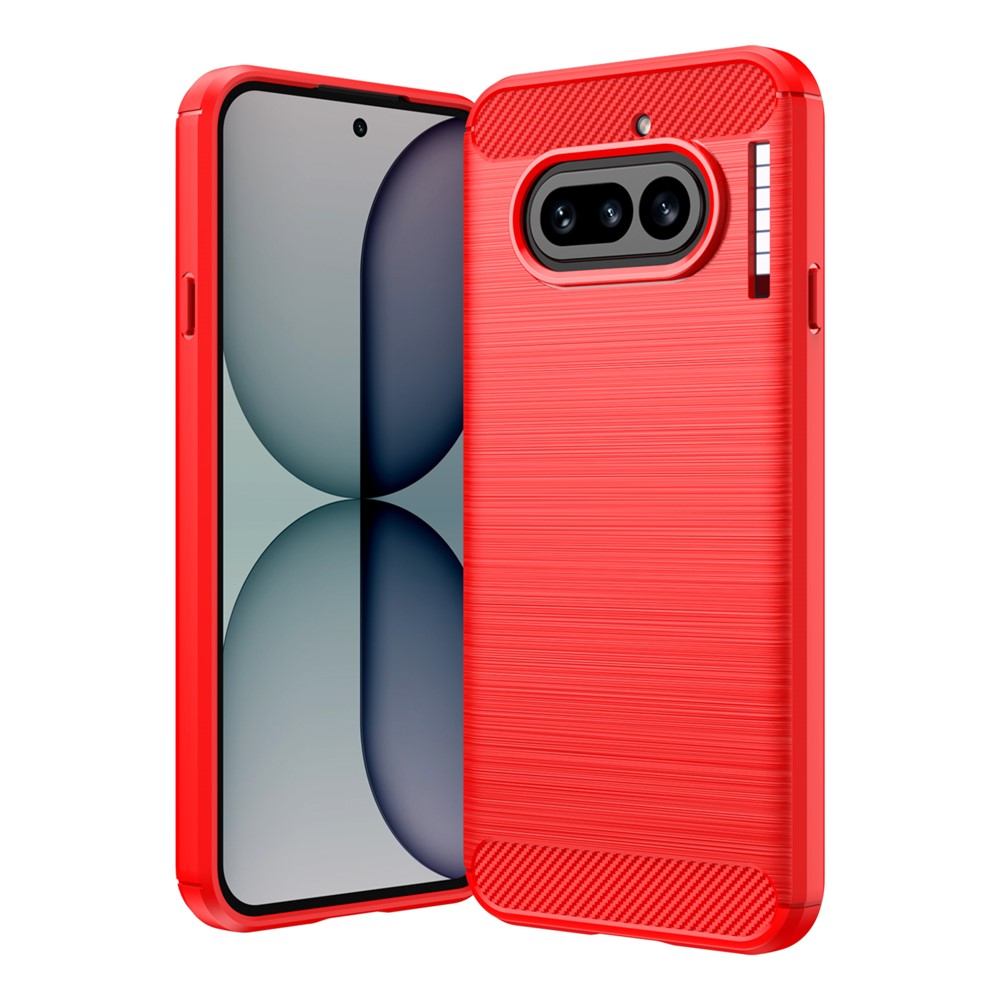 For Nothing Phone (4a) TPU Case Protective Phone Cover Carbon Fiber Texture Brushed