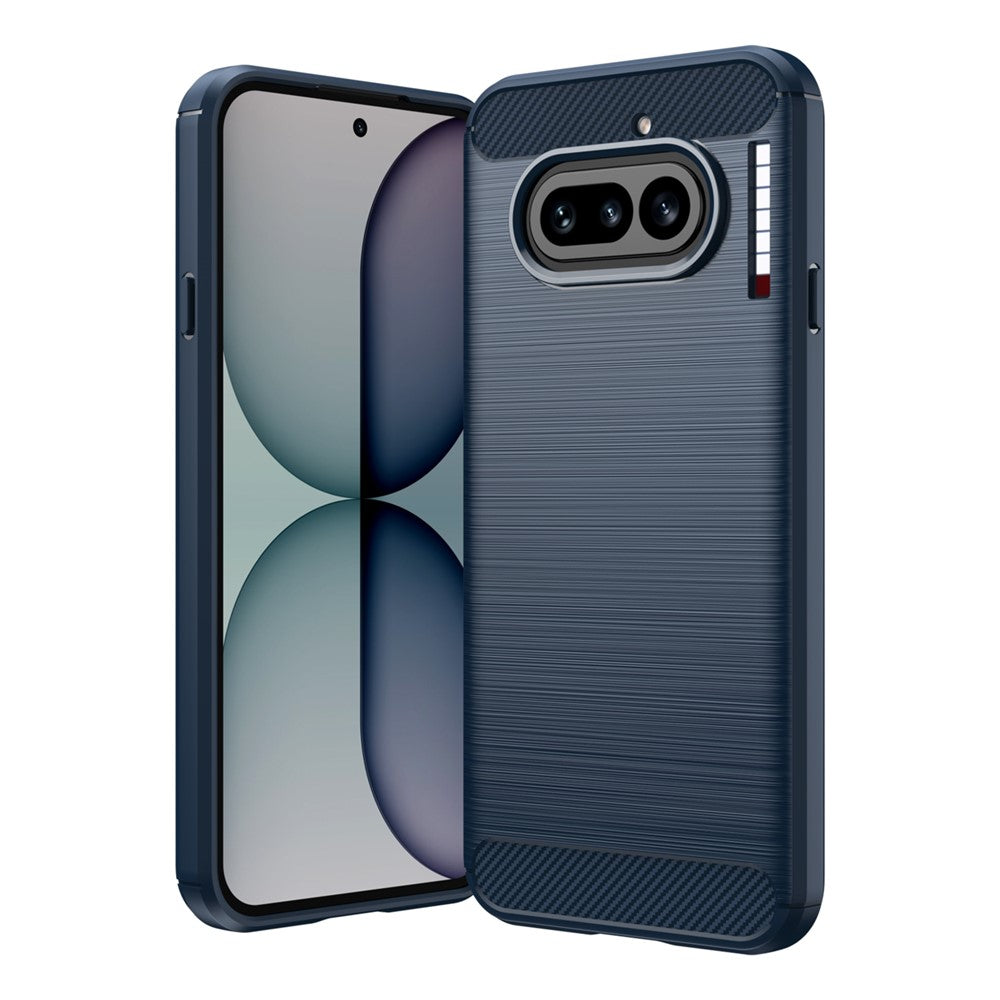 For Nothing Phone (4a) TPU Case Protective Phone Cover Carbon Fiber Texture Brushed