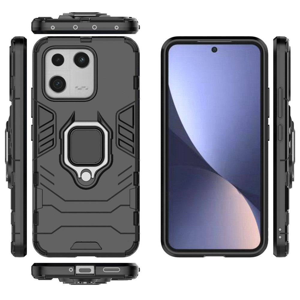 For Xiaomi 13 Shockproof Ring Kickstand Phone Case PC+TPU Mobile Phone Cover