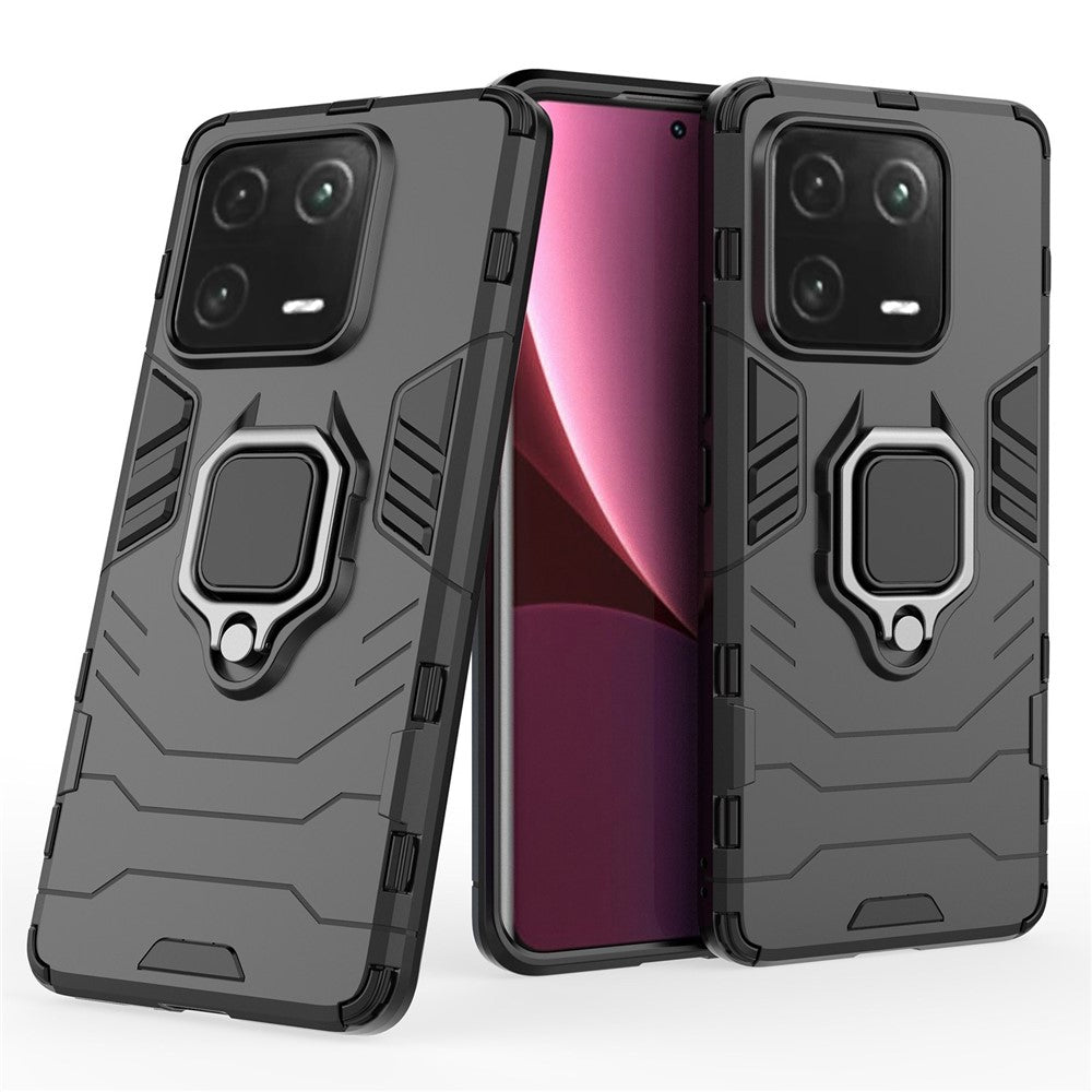 Anti-Scratch Phone Case For Xiaomi 13 Pro 5G, Ring Kickstand PC+TPU Protective Back Cover