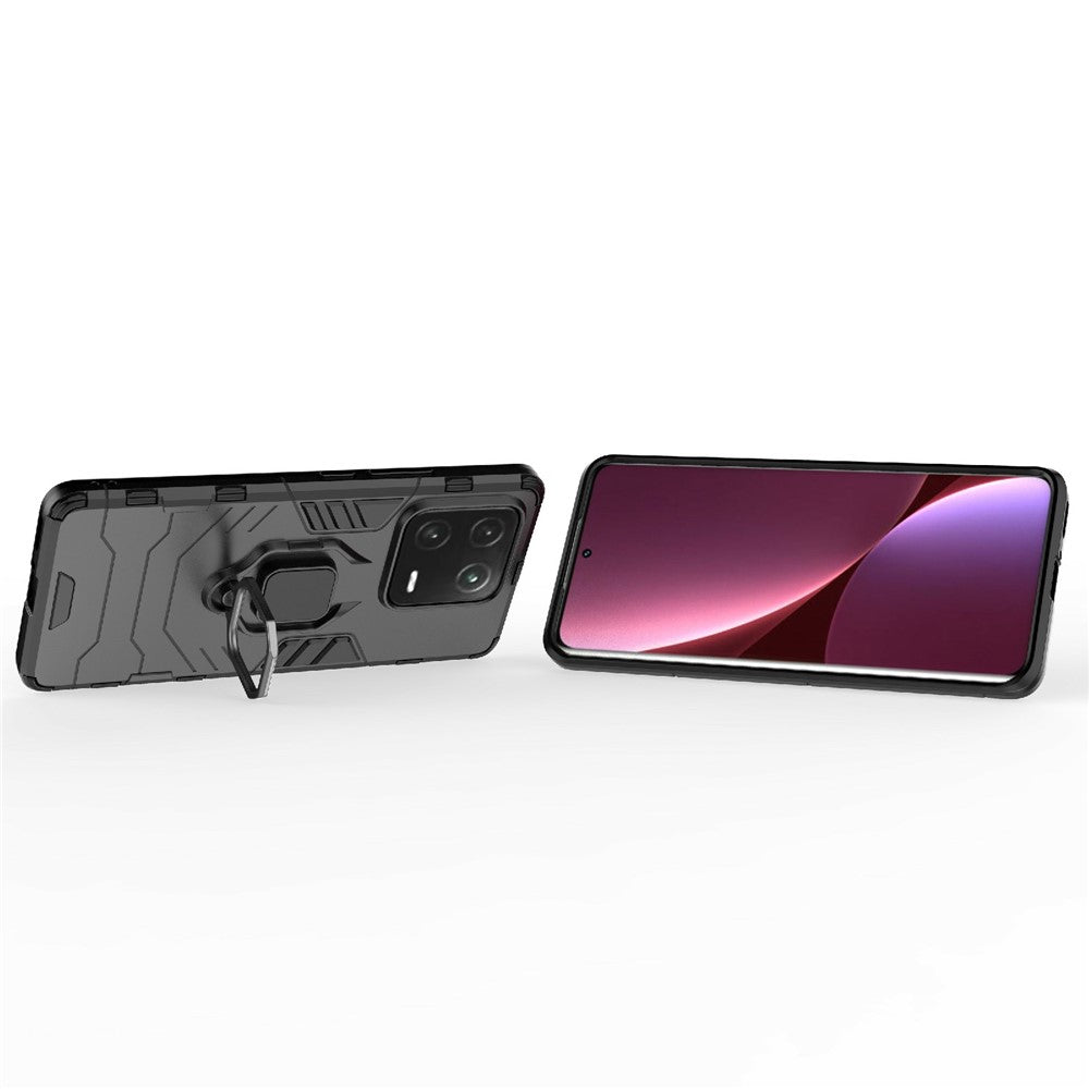 Anti-Scratch Phone Case For Xiaomi 13 Pro 5G, Ring Kickstand PC+TPU Protective Back Cover