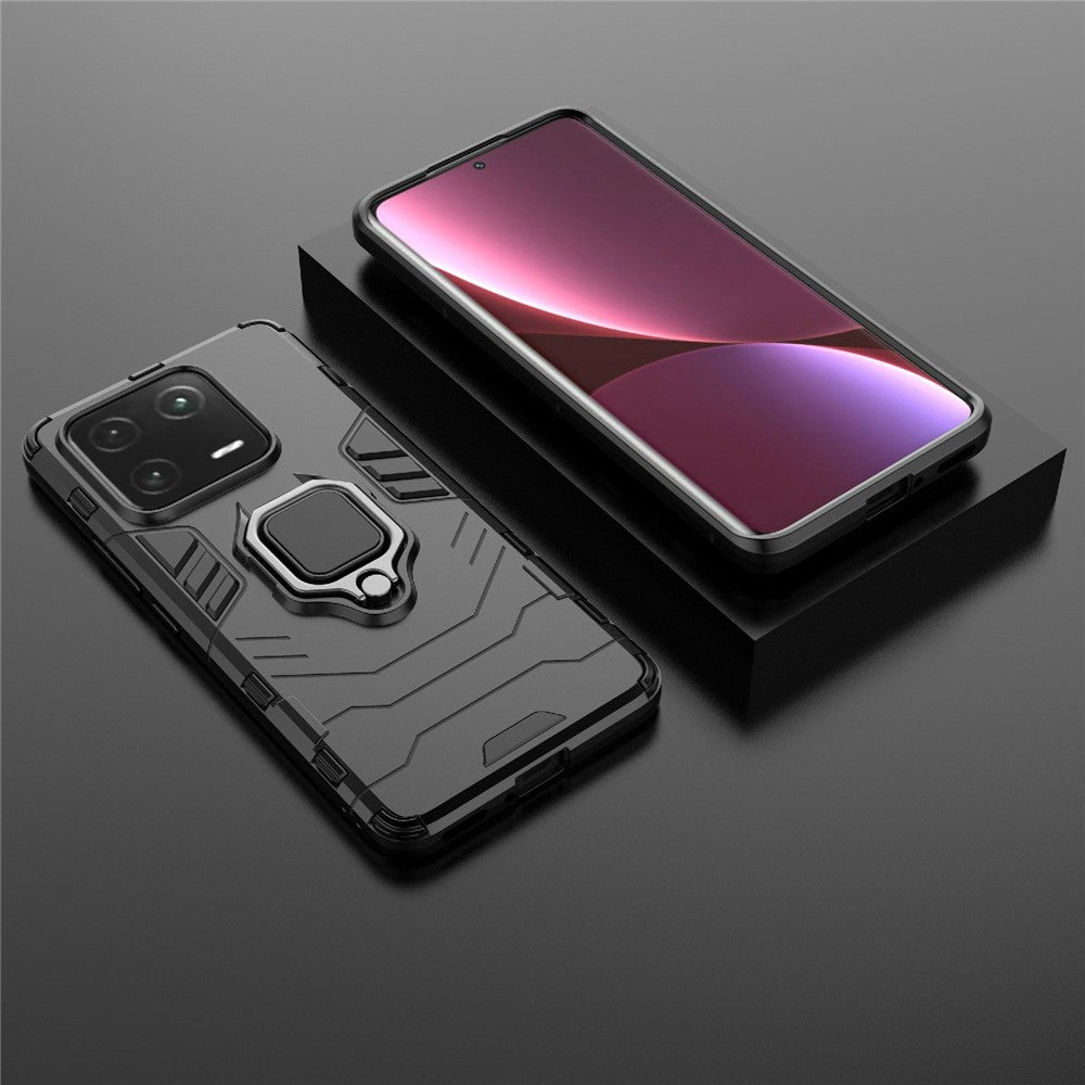 Anti-Scratch Phone Case For Xiaomi 13 Pro 5G, Ring Kickstand PC+TPU Protective Back Cover