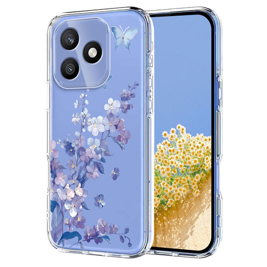 Honor X8d 4G Handyhülle – Schmetterlings-Blumenmuster-Druck TPU