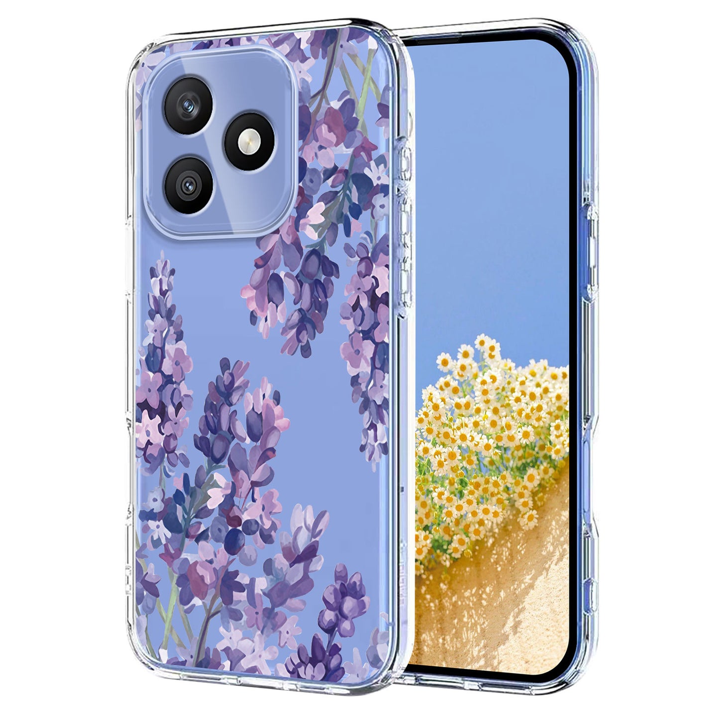 For Honor X8d 4G Case Butterfly Floral Pattern Printing TPU Phone Back Cover