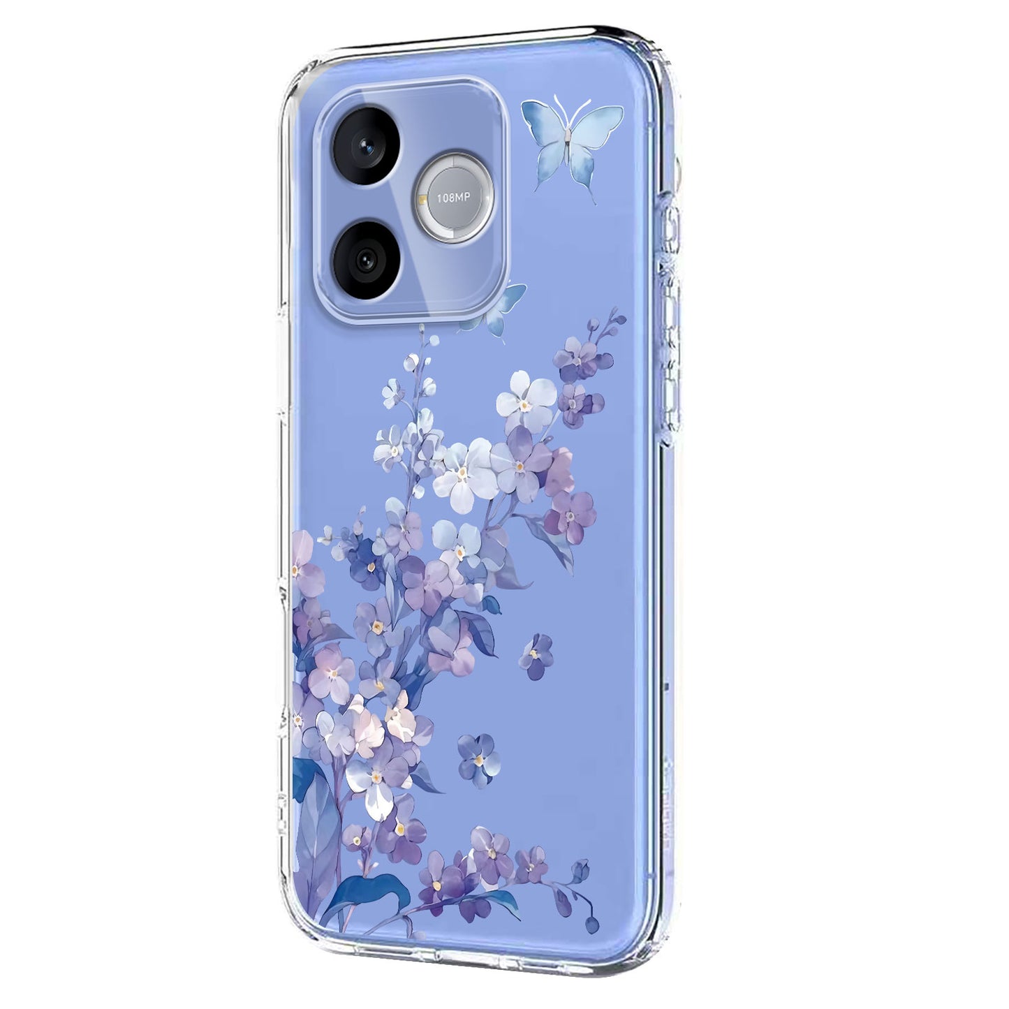 For Honor 500 Smart 5G / Honor X80i 5G / Honor 600 Lite 5G Case Butterfly Floral Pattern Printing TPU Phone Back Cover