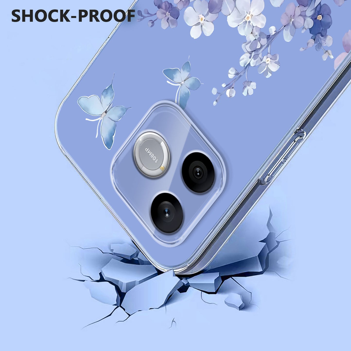 For Honor 500 Smart 5G / Honor X80i 5G / Honor 600 Lite 5G Case Butterfly Floral Pattern Printing TPU Phone Back Cover