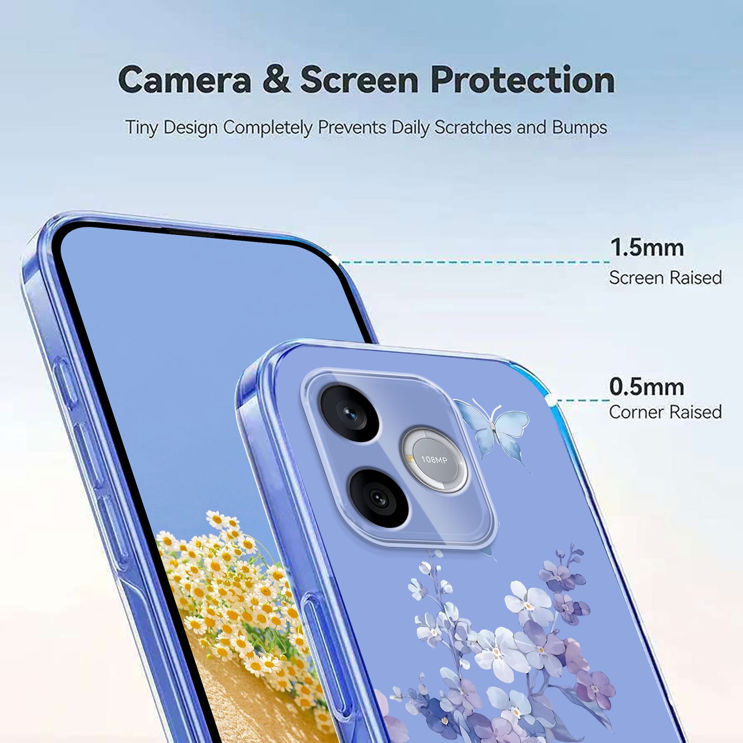 For Honor 500 Smart 5G / Honor X80i 5G / Honor 600 Lite 5G Case Butterfly Floral Pattern Printing TPU Phone Back Cover