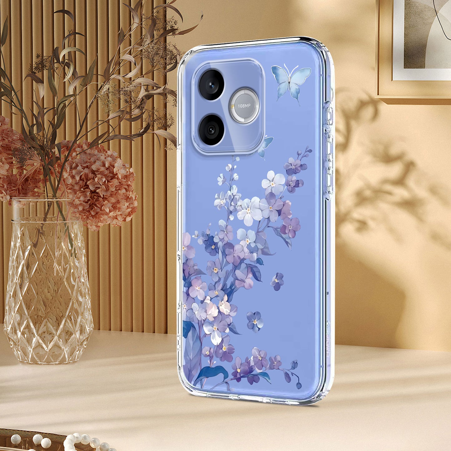 For Honor 500 Smart 5G / Honor X80i 5G / Honor 600 Lite 5G Case Butterfly Floral Pattern Printing TPU Phone Back Cover