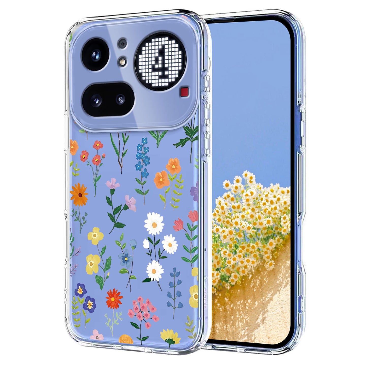 For Nothing Phone (4a) Pro Case Butterfly Floral Pattern Printing TPU Phone Back Cover