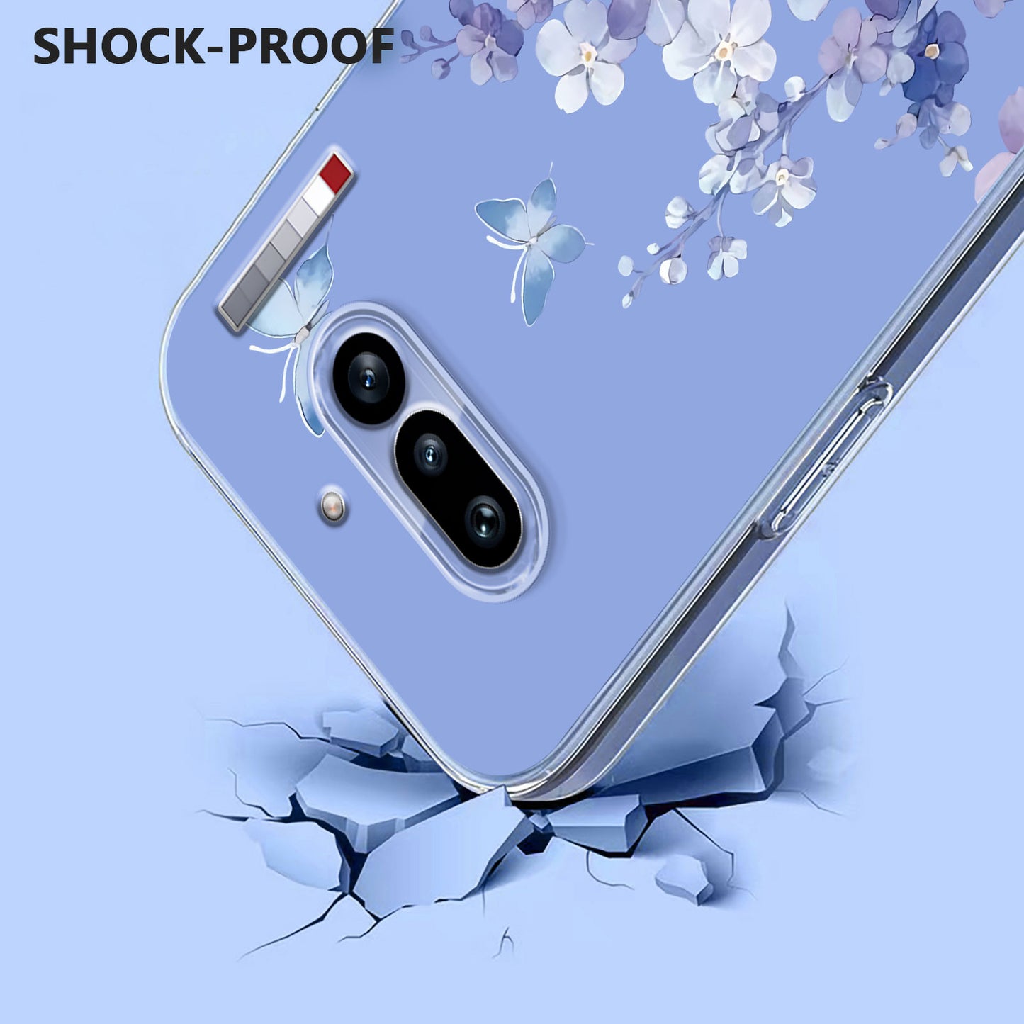 For Nothing Phone (4a) Case Butterfly Floral Pattern Printing TPU Phone Back Cover