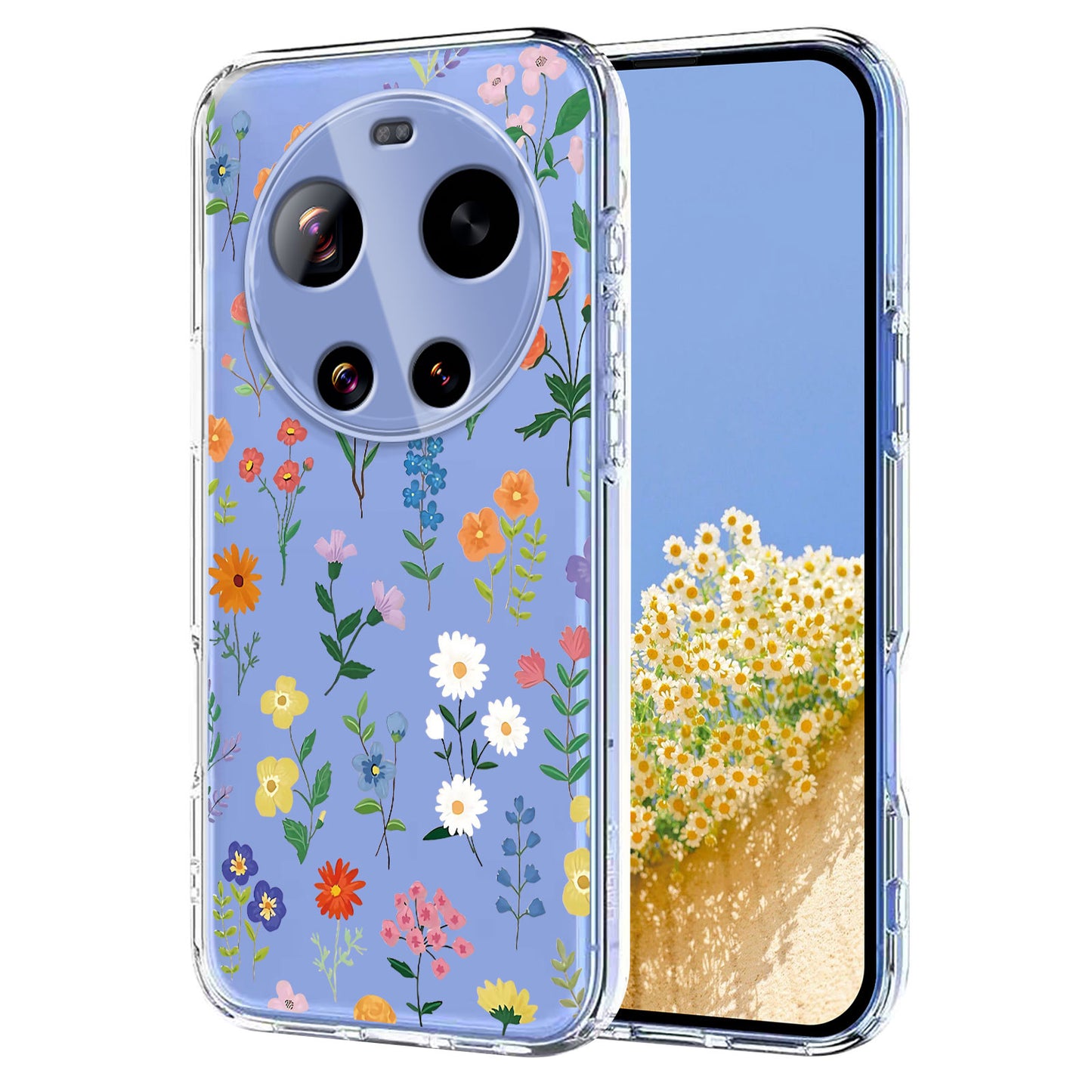 Xiaomi 17 Ultra 5G – Handyhülle aus TPU, mit Blumenmotiv