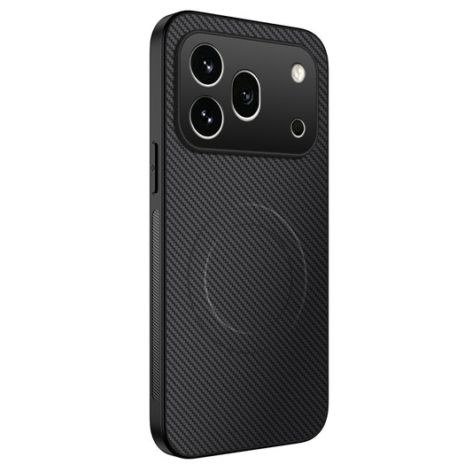 Honor 600 Pro 5G Handyhülle – WANLONFENG Magnetisches Gehäuse der TQ-Serie, Karbonfaser-Textur, PC-TPU