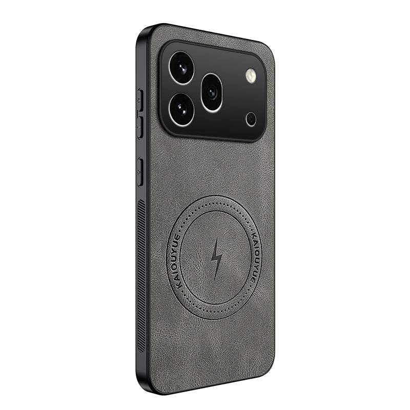 WANLONFENG For Honor 600 Pro 5G SD1 Series Magnetic Case Nappa Texture PC TPU Phone Cover