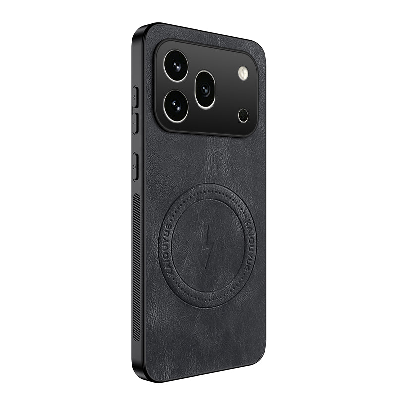 WANLONFENG For Honor 600 Pro 5G SD1 Series Magnetic Case Nappa Texture PC TPU Phone Cover