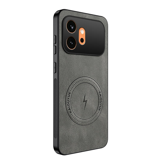 Honor 600 5G Handyhülle – WANLONFENG Magnetische der SD1-Serie mit Nappa-Textur, PC-TPU