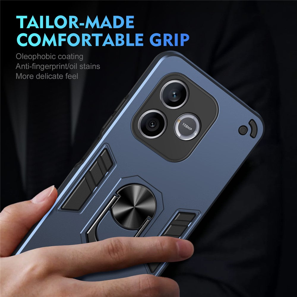 Honor 600 Lite 5G Handyhülle – Aus PC + TPU, mit Fallschutz & Ringständer