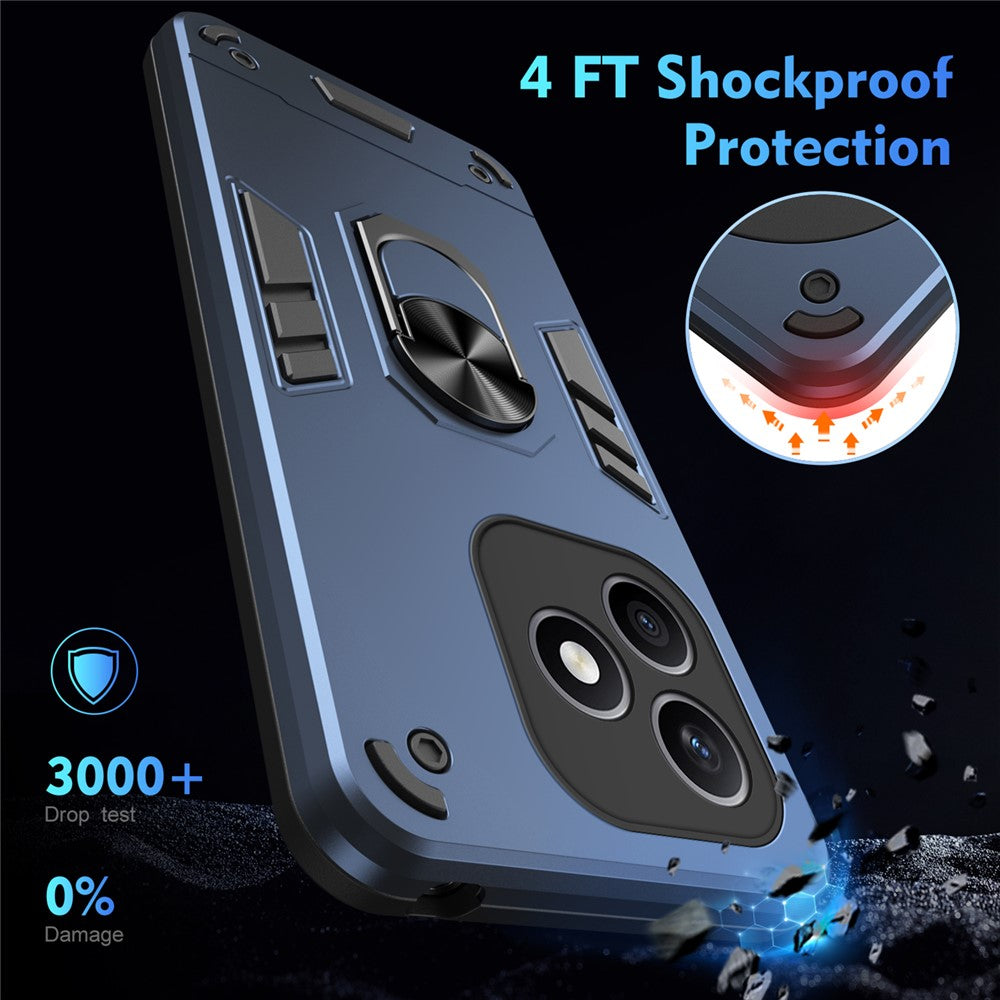 Honor X8d 4G Handyhülle – Aus PC + TPU, mit Fallschutz & Ringständer