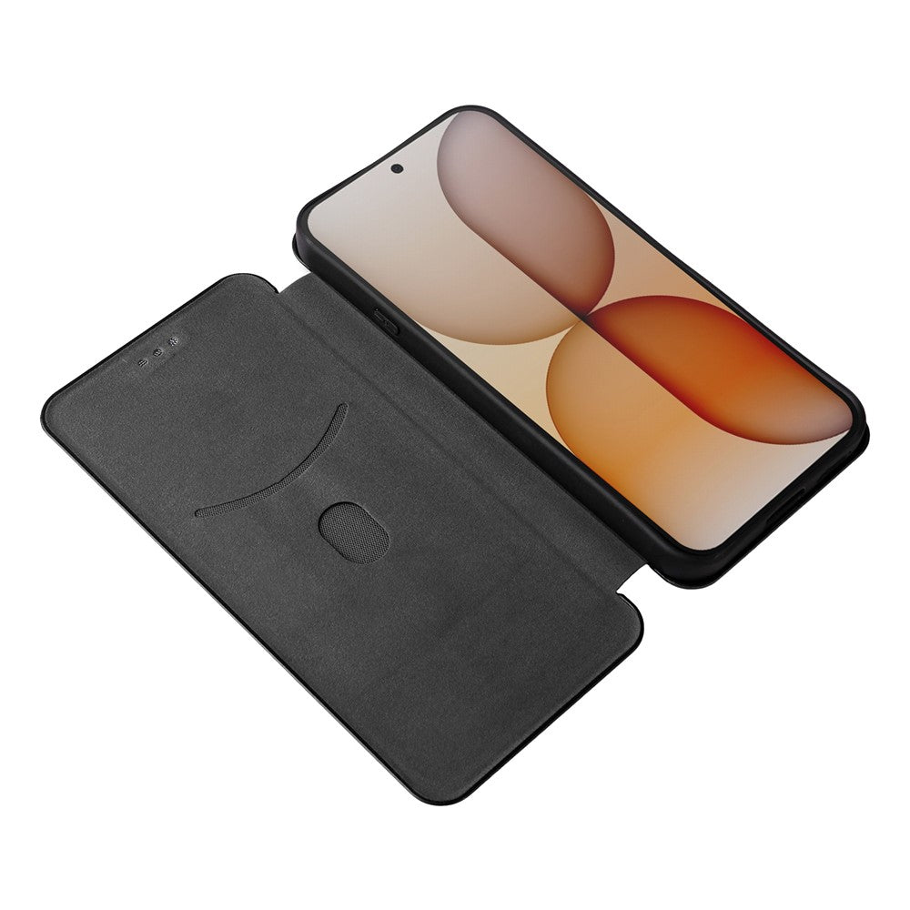 Nothing Phone (4a) Wallet-Handyhülle – Mit Carbonfaser-Textur, Kartenhalter, Lederständer