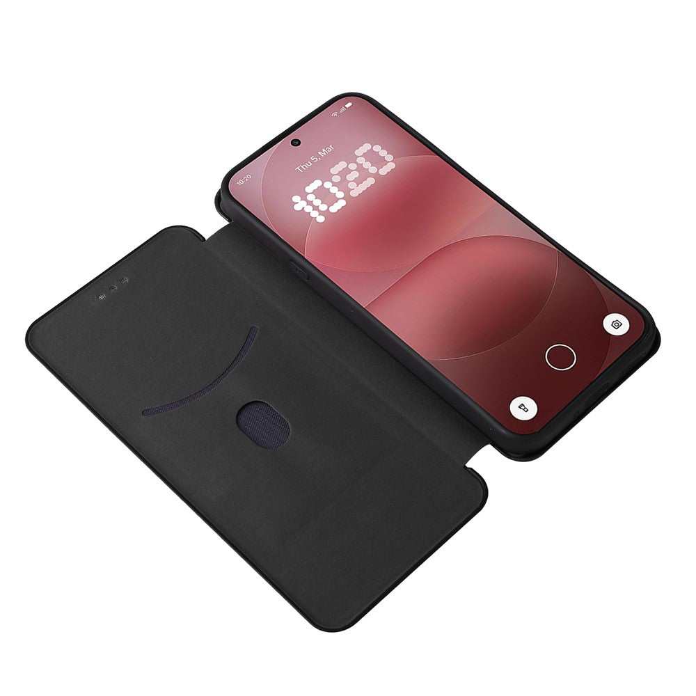 Nothing Phone (4a) Pro Wallet-Handyhülle – Mit Carbonfaser-Textur, Kartenhalter, Lederständer