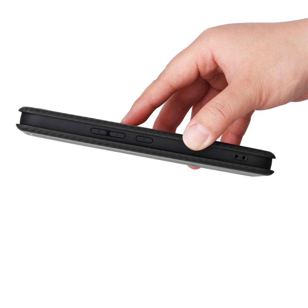 Nothing Phone (4a) Pro Wallet-Handyhülle – Mit Carbonfaser-Textur, Kartenhalter, Lederständer