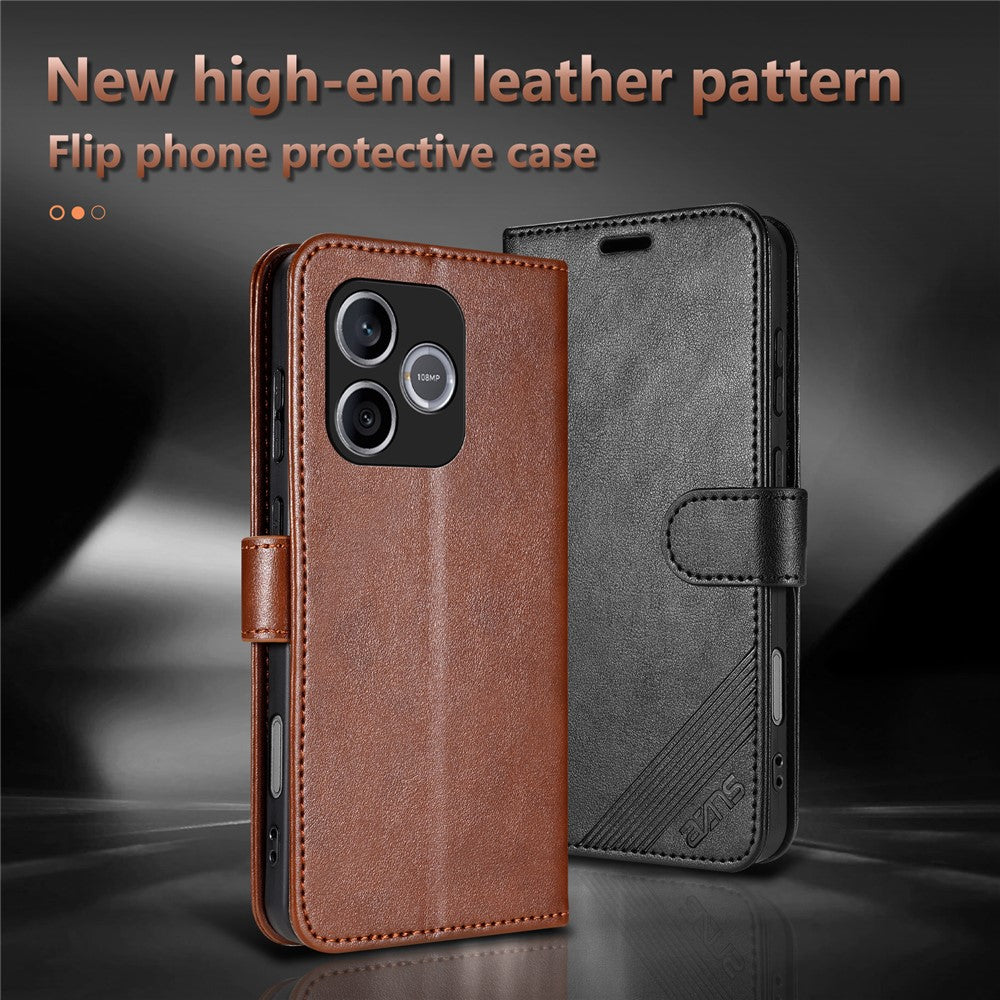 AZNS For Honor 600 Lite 5G Case Anti-Scratch PU Leather Stand Wallet Phone Cover