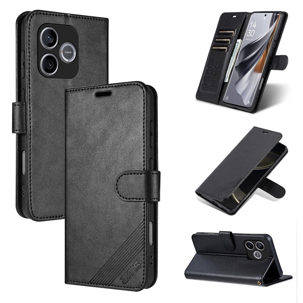 AZNS For Honor 600 Lite 5G Case Anti-Scratch PU Leather Stand Wallet Phone Cover