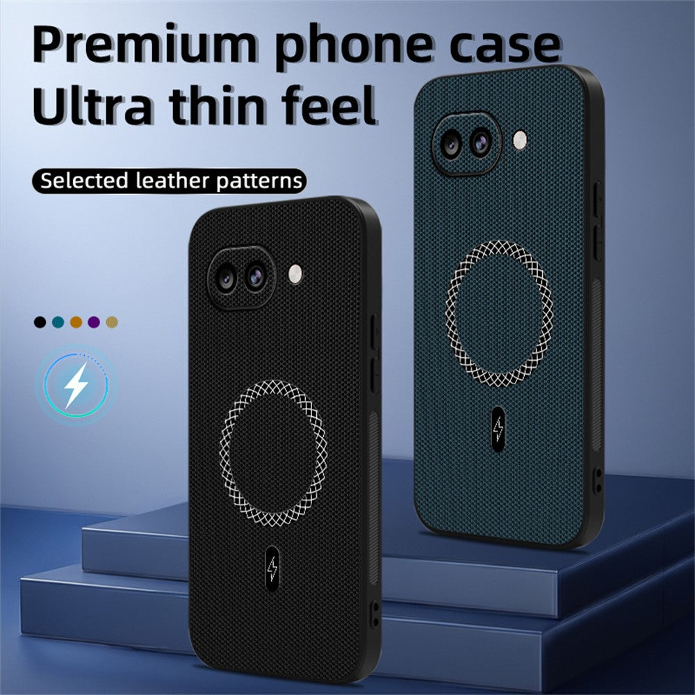 For Google Pixel 10a Case Triangle Texture PU Leather Shockproof Ultra Thin Cover