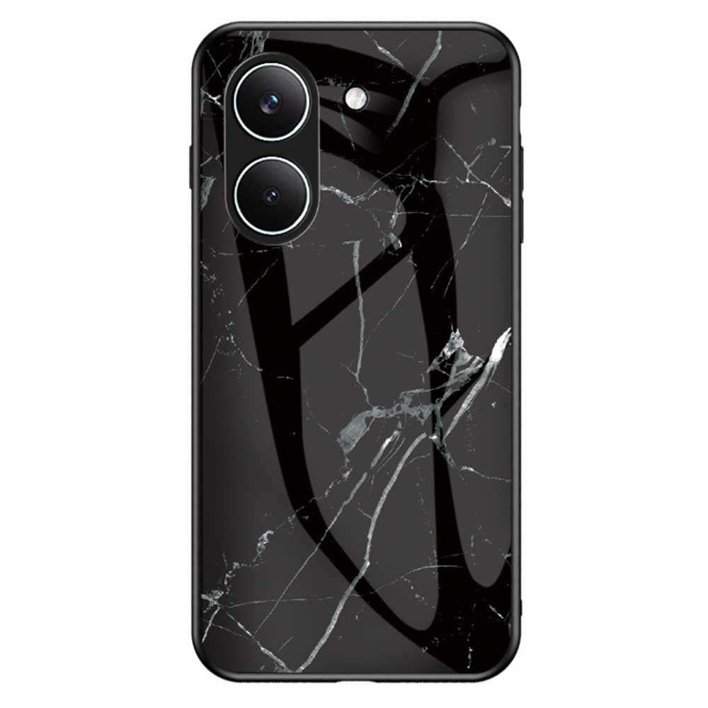 Phone Case For Xiaomi Poco X8 Pro 5G  /  Redmi Turbo 5 5G Marble Pattern Tempered Glass + PC + TPU Protective Phone Cover