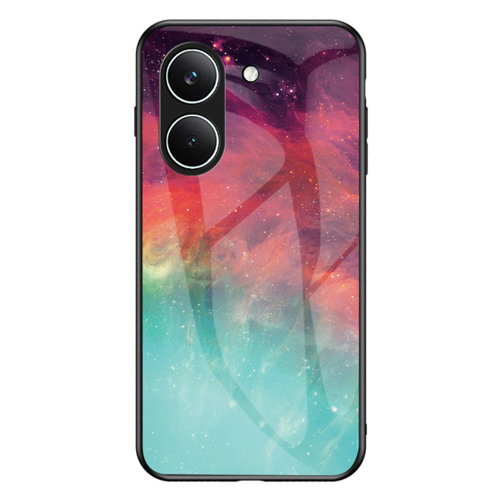 Phone Case For Xiaomi Poco X8 Pro 5G  /  Redmi Turbo 5 5G Starry Sky Pattern Tempered Glass Phone Cover