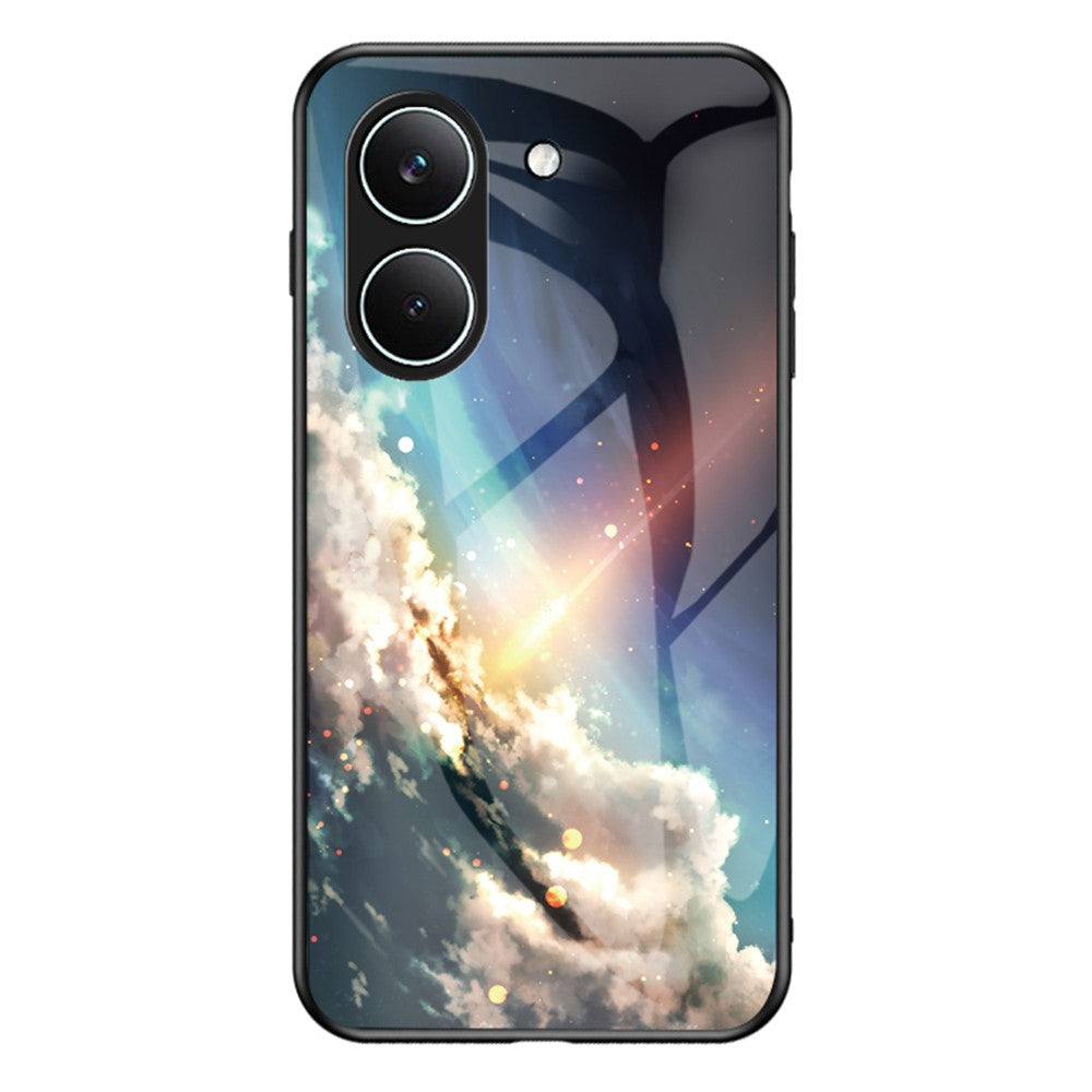 Phone Case For Xiaomi Poco X8 Pro 5G  /  Redmi Turbo 5 5G Starry Sky Pattern Tempered Glass Phone Cover